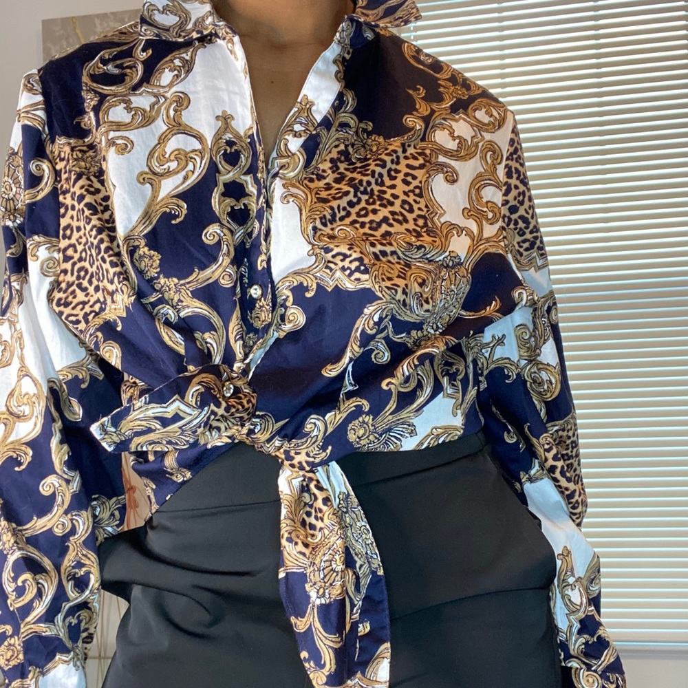 Animal Print-sh Chicos Top
